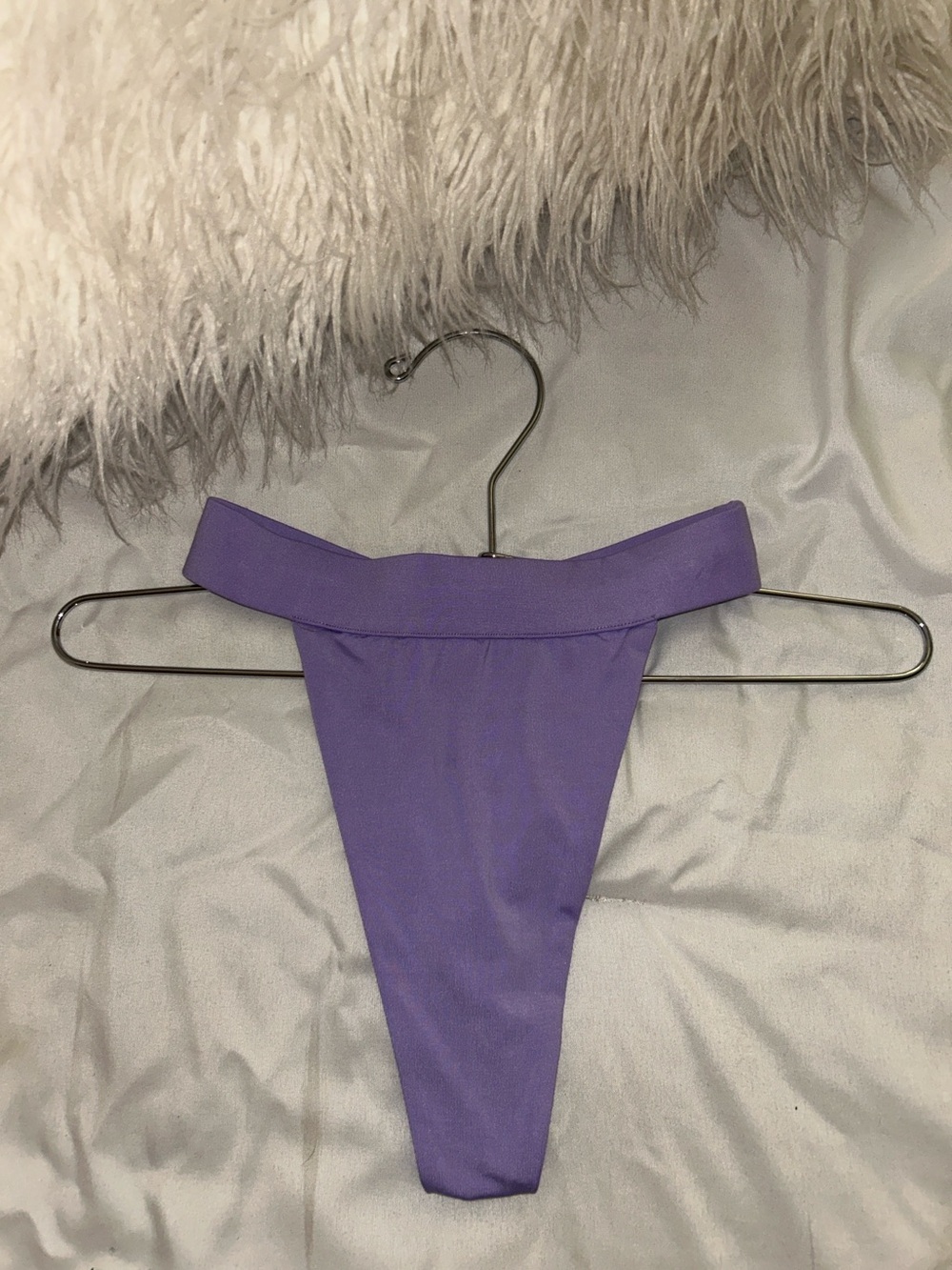 Oh Polly Purple High-Cut Thong Bikini Bottom